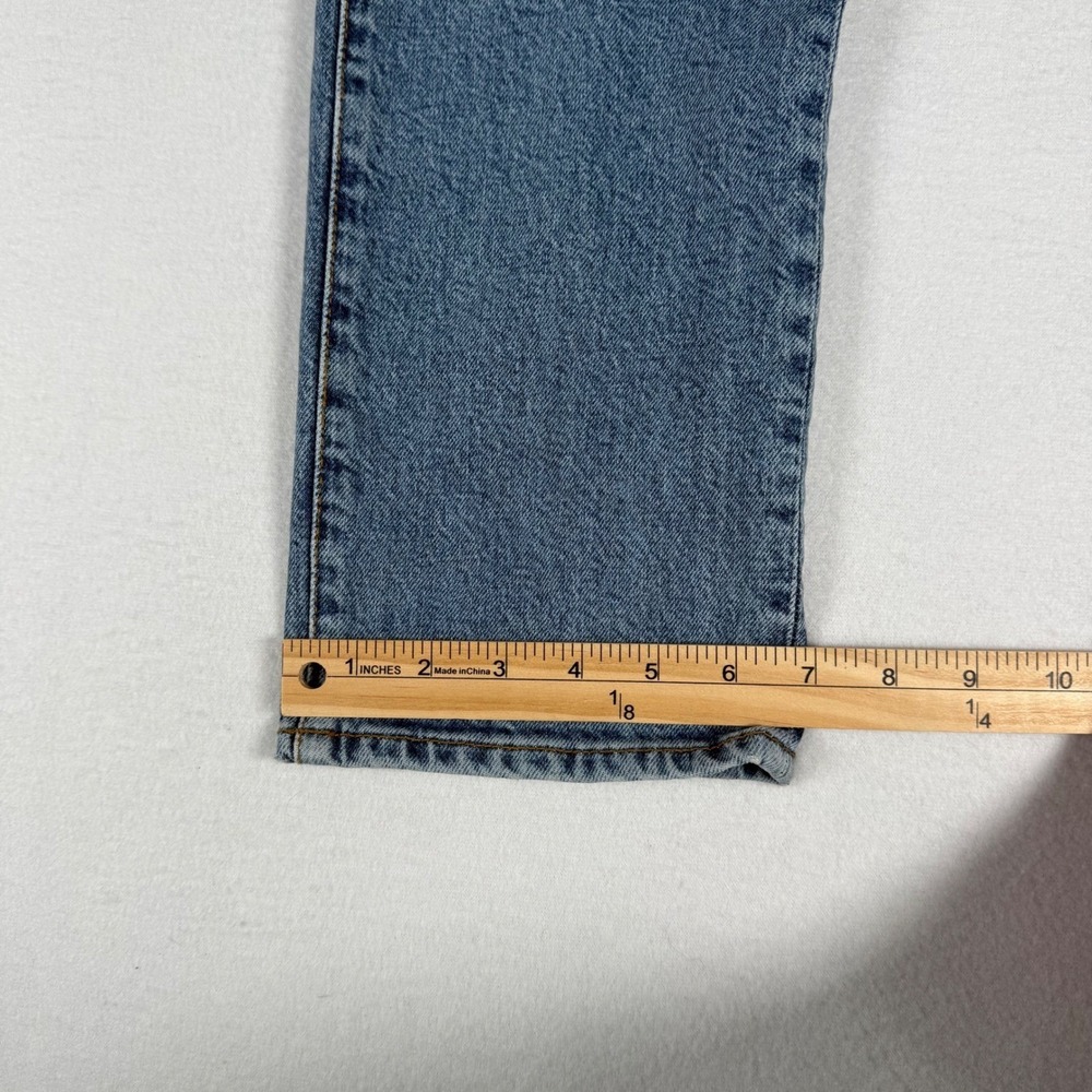 FRAME The Ruler Straight Leg Jeans Women 24 Blue Denim High Rise Stretch Classic - Picture 8 of 11